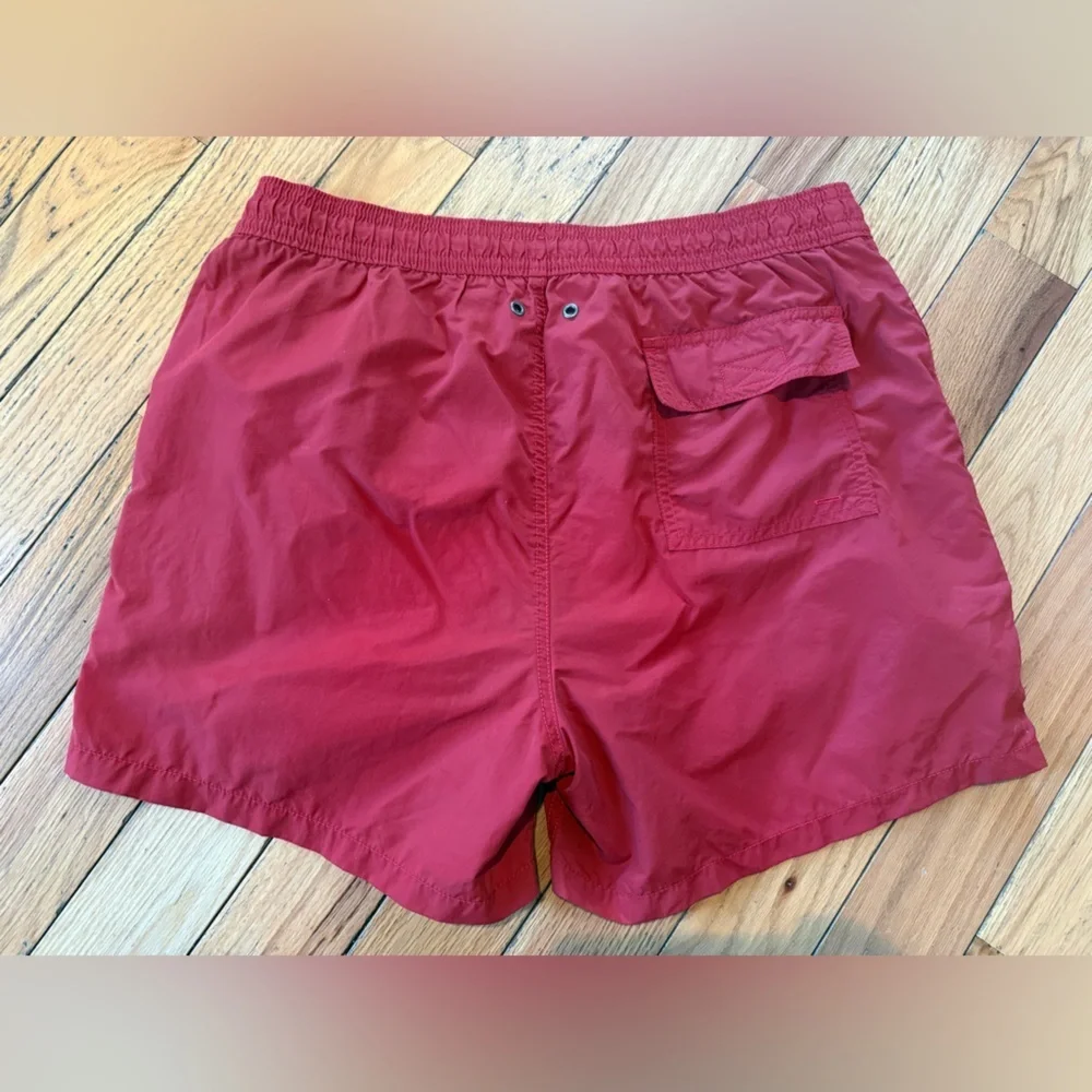 VTG Polo Ralph Lauren Red Swim Trunks Lined Lifeguard Shorts Men’s Size L